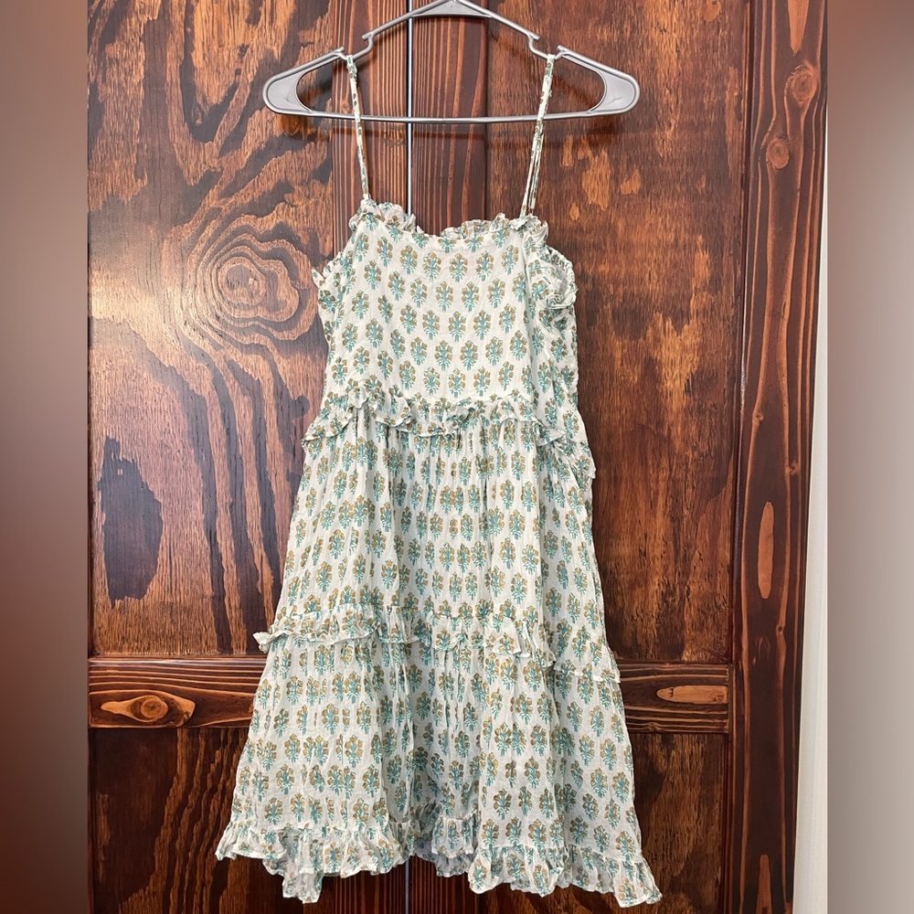 Oliphant Green and White Mini Dress
